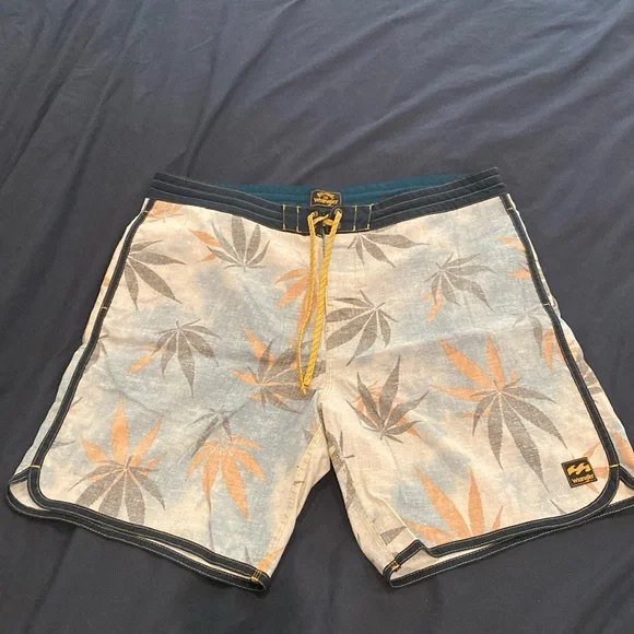 Billabong/Wrangler hemp polyester elastane board shorts - Picture 1 of 7